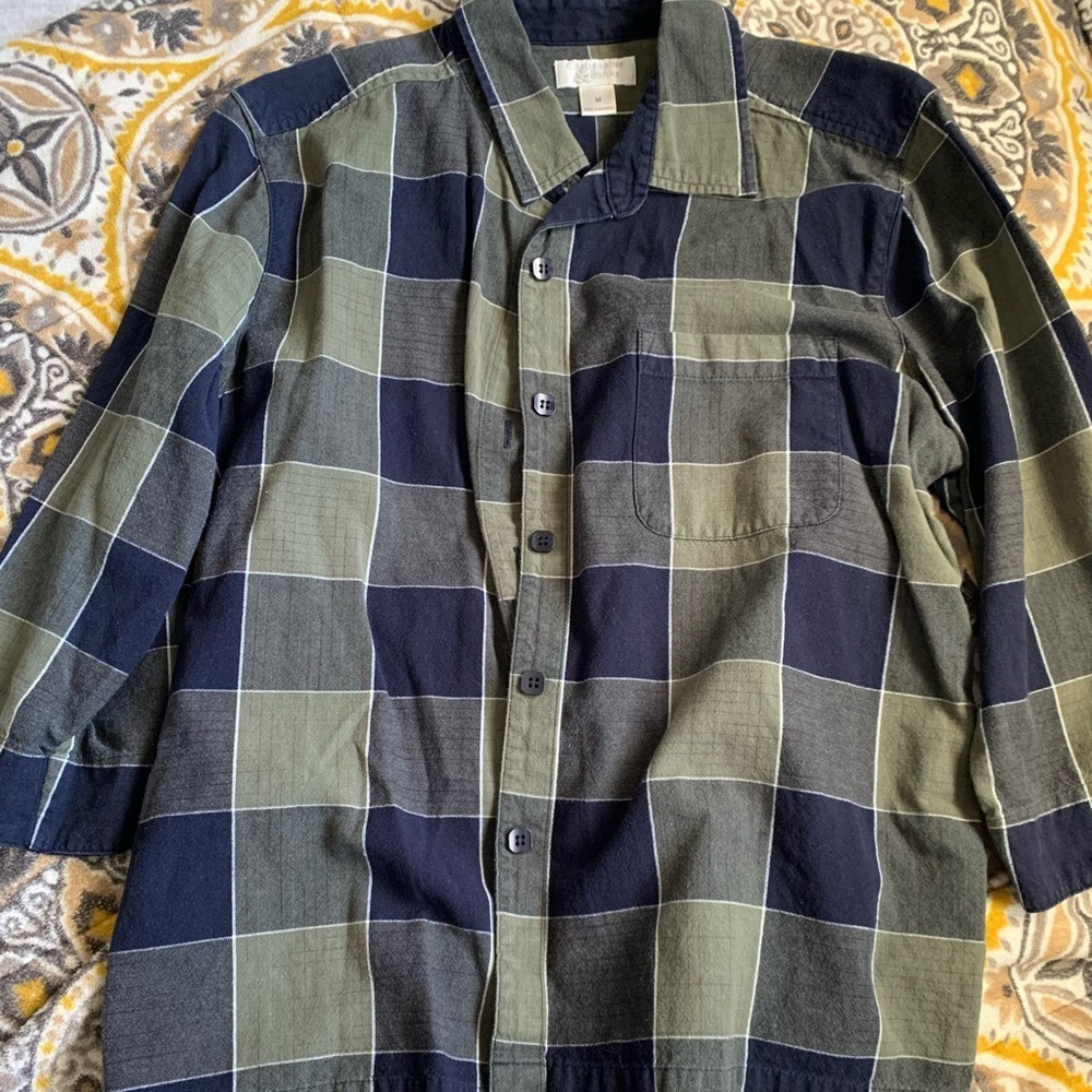 Christopher & Banks plaid 3/4‎ sleeve plaid button down